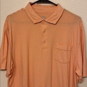 Peter Millar - Orange Striped Polo
